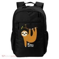 Funny Sloth Hanging On A Tree Gift Funny Sloth Lover Relax Take It Easy Gift Backpack thumb 0