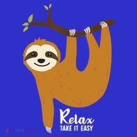 Funny Sloth Hanging On A Tree Gift Funny Sloth Lover Relax Take It Easy Gift Sweatshirt thumb 3