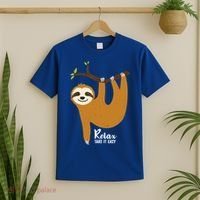 Funny Sloth Hanging On A Tree Gift Funny Sloth Lover Relax Take It Easy Gift T-Shirt thumb 2