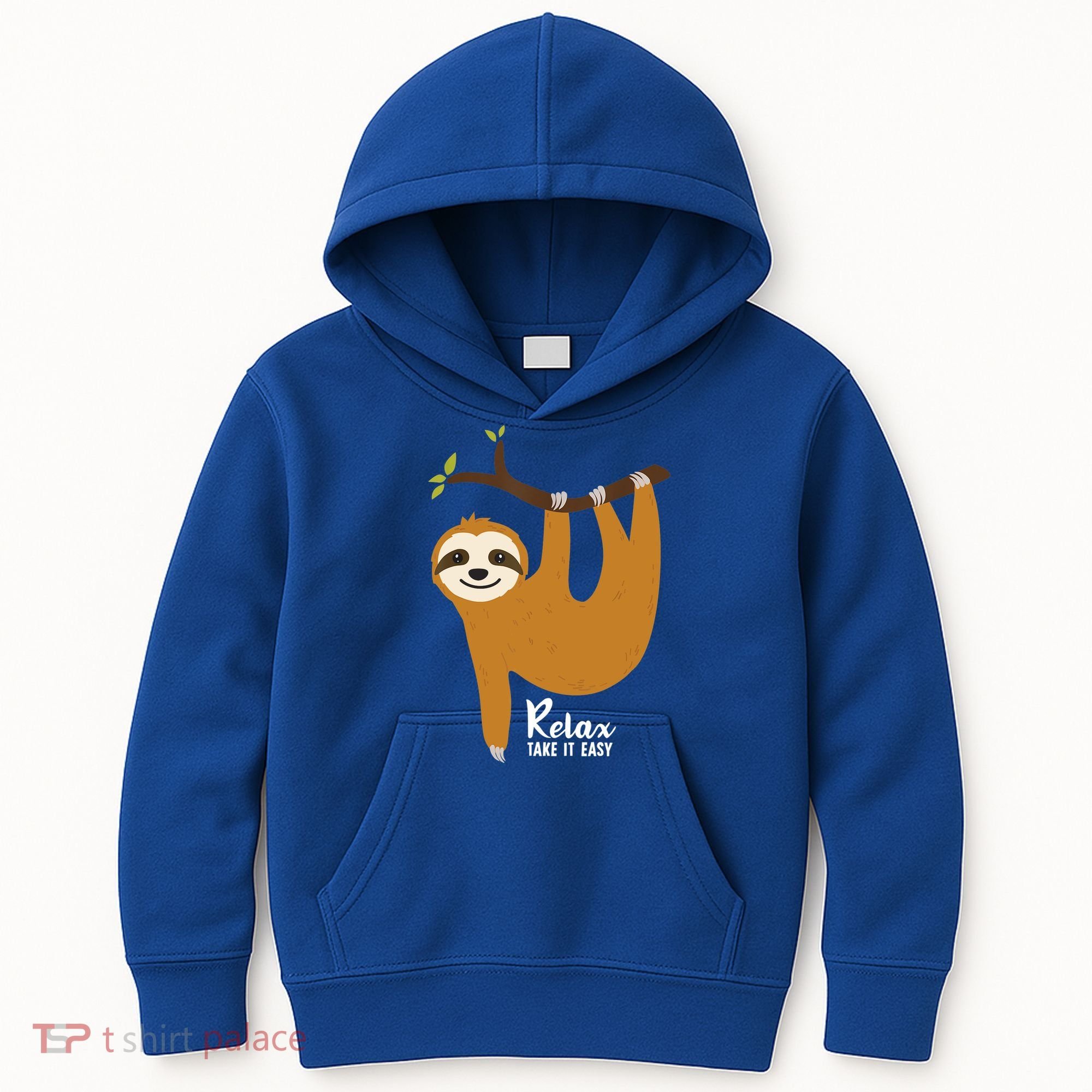 Funny Sloth Hanging On A Tree Gift Funny Sloth Lover Relax Take It Easy Gift Kids Hoodie