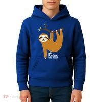 Funny Sloth Hanging On A Tree Gift Funny Sloth Lover Relax Take It Easy Gift Kids Hoodie thumb 4