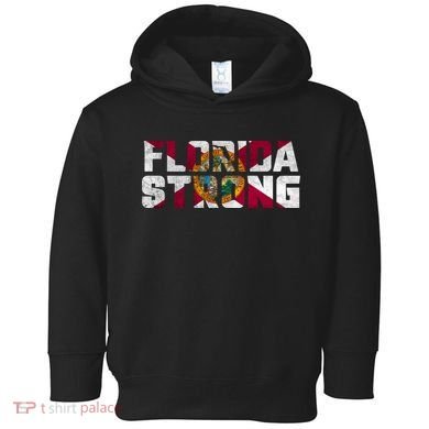 Florida Strong Hurricane Ian Support Florida Vintage American US Flag Toddler Hoodie