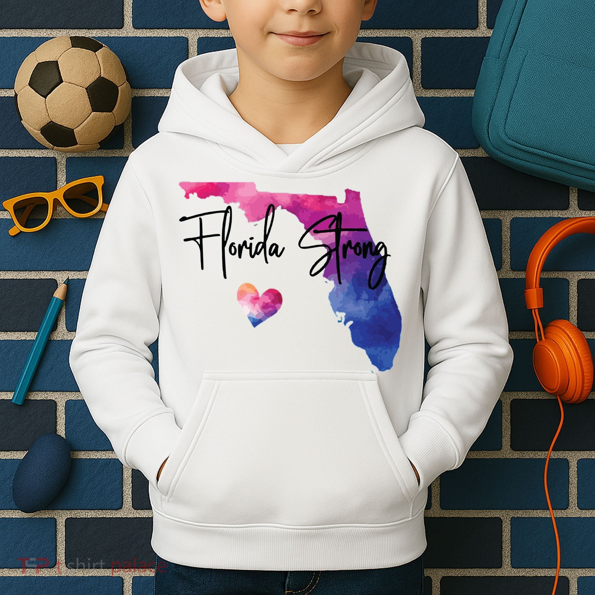 Florida Strong Hurricane Helene Kids Hoodie