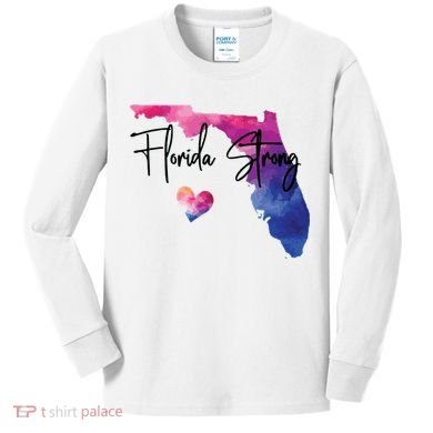 Florida Strong Hurricane Helene Kids Long Sleeve Shirt