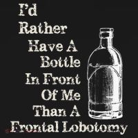 Funny Sick Humor Bottle In Front Of Me Than Frontal Lobotomy Kids Sweatshirt thumb 2