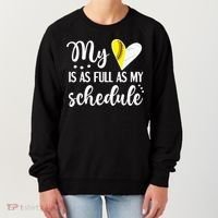 Full Schedule & Heart Proud Volleyball Softball Player Mom Women's Sweatshirt thumb 0