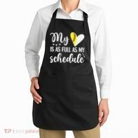 Full Schedule & Heart Proud Volleyball Softball Player Mom Apron thumb 2