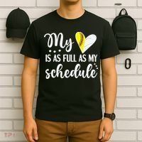 Full Schedule & Heart Proud Volleyball Softball Player Mom T-Shirt thumb 6