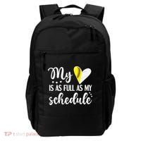 Full Schedule & Heart Proud Volleyball Softball Player Mom Backpack thumb 0