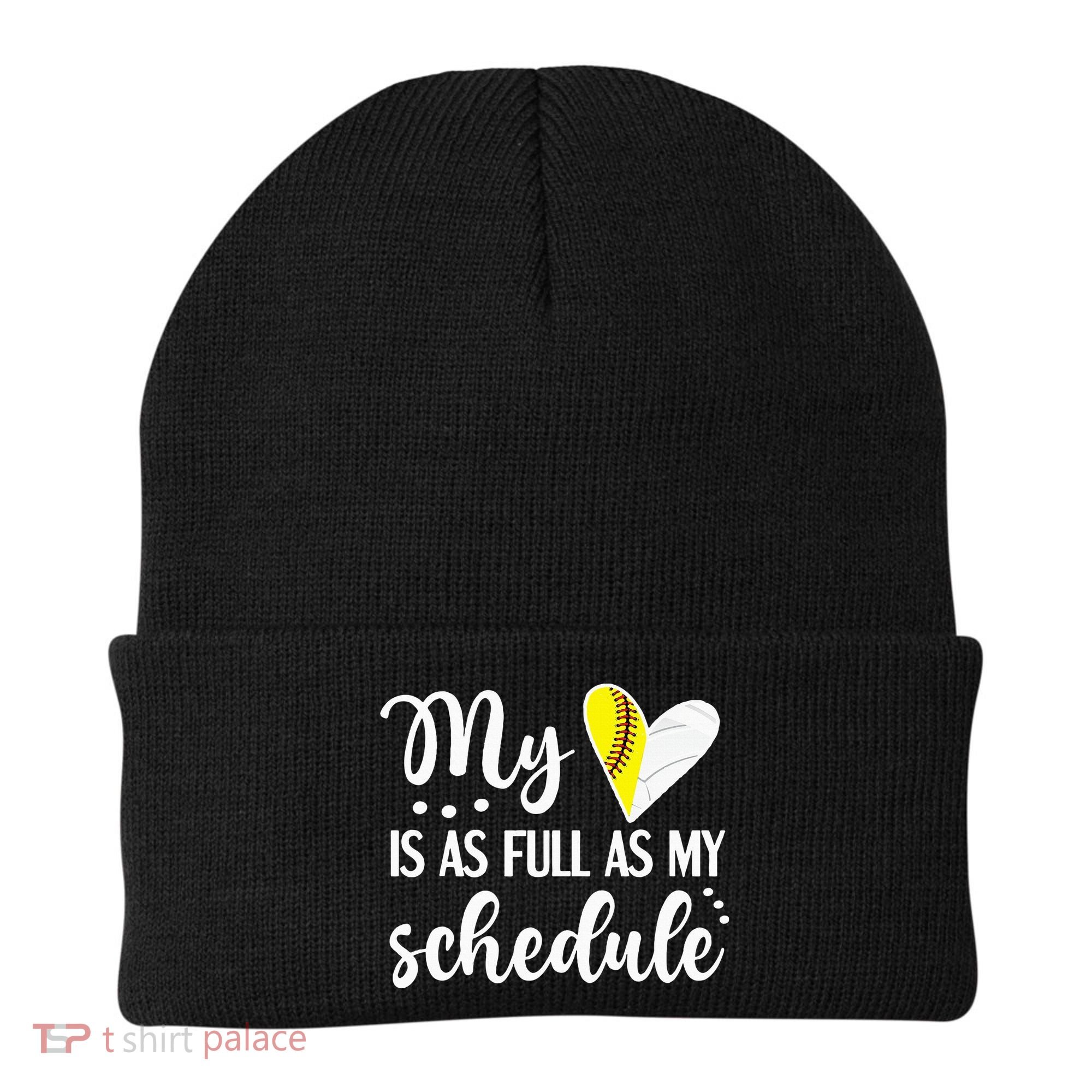 Full Schedule & Heart Proud Volleyball Softball Player Mom Beanie