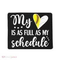 Full Schedule & Heart Proud Volleyball Softball Player Mom Mousepad thumb 0