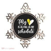 Full Schedule & Heart Proud Volleyball Softball Player Mom Ornament thumb 0