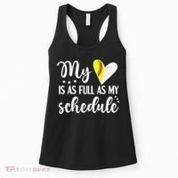 Full Schedule & Heart Proud Volleyball Softball Player Mom Women's Tank Top thumb 0