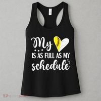 Full Schedule & Heart Proud Volleyball Softball Player Mom Women's Tank Top thumb 3