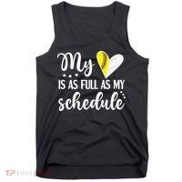 Full Schedule & Heart Proud Volleyball Softball Player Mom Tank Top thumb 0