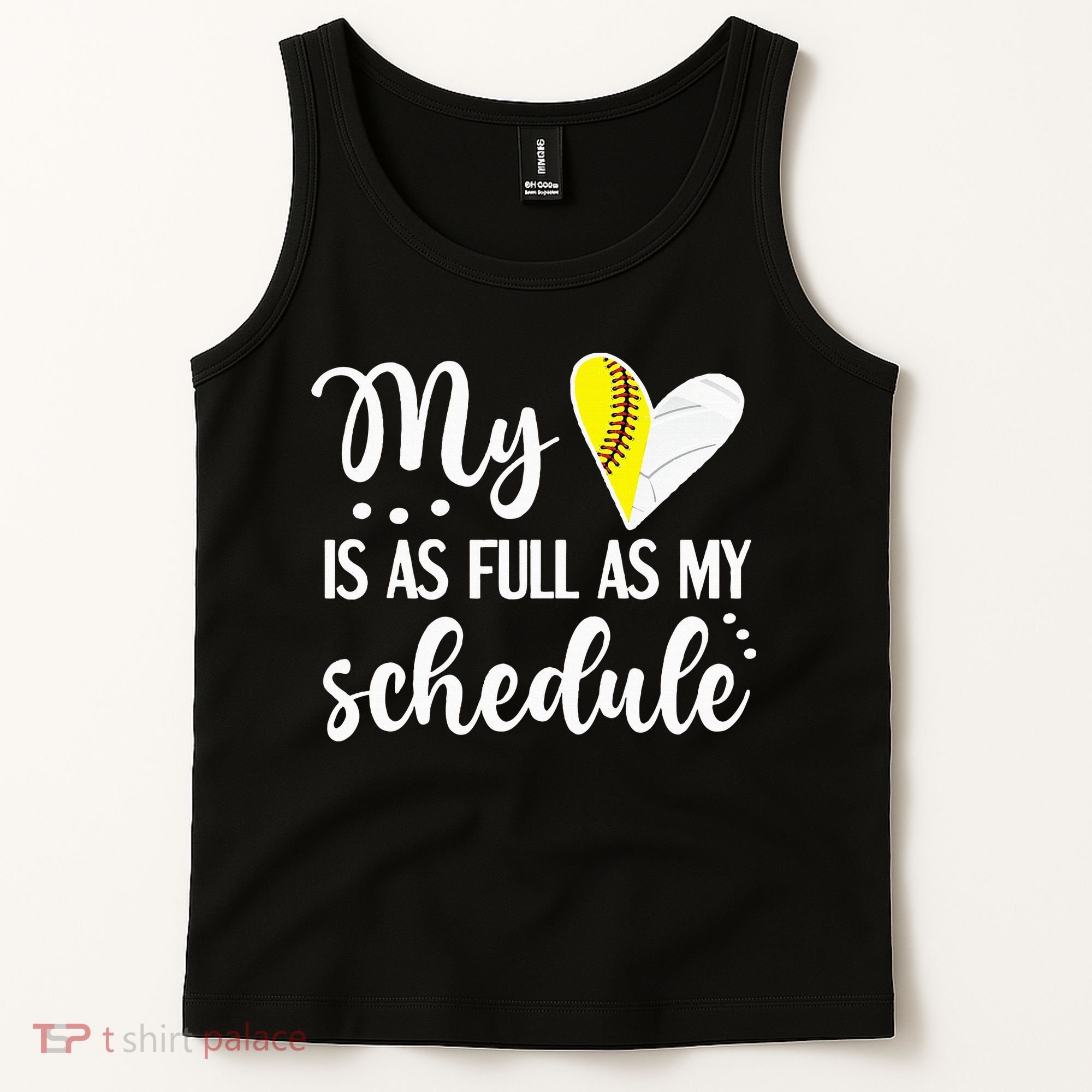 Full Schedule & Heart Proud Volleyball Softball Player Mom Tank Top