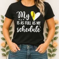 Full Schedule & Heart Proud Volleyball Softball Player Mom Women's T-Shirt thumb 2