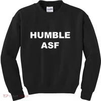 Funny Saying Humble Asf Kids Sweatshirt thumb 0