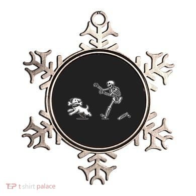 Funny Skeleton Halloween Dog Skeleton Chasing Dog Gift Ornament