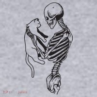 Funny Skeleton Holding A Cat, Cat Lover, Cat Mom, Halloween Women's Sweatshirt thumb 2