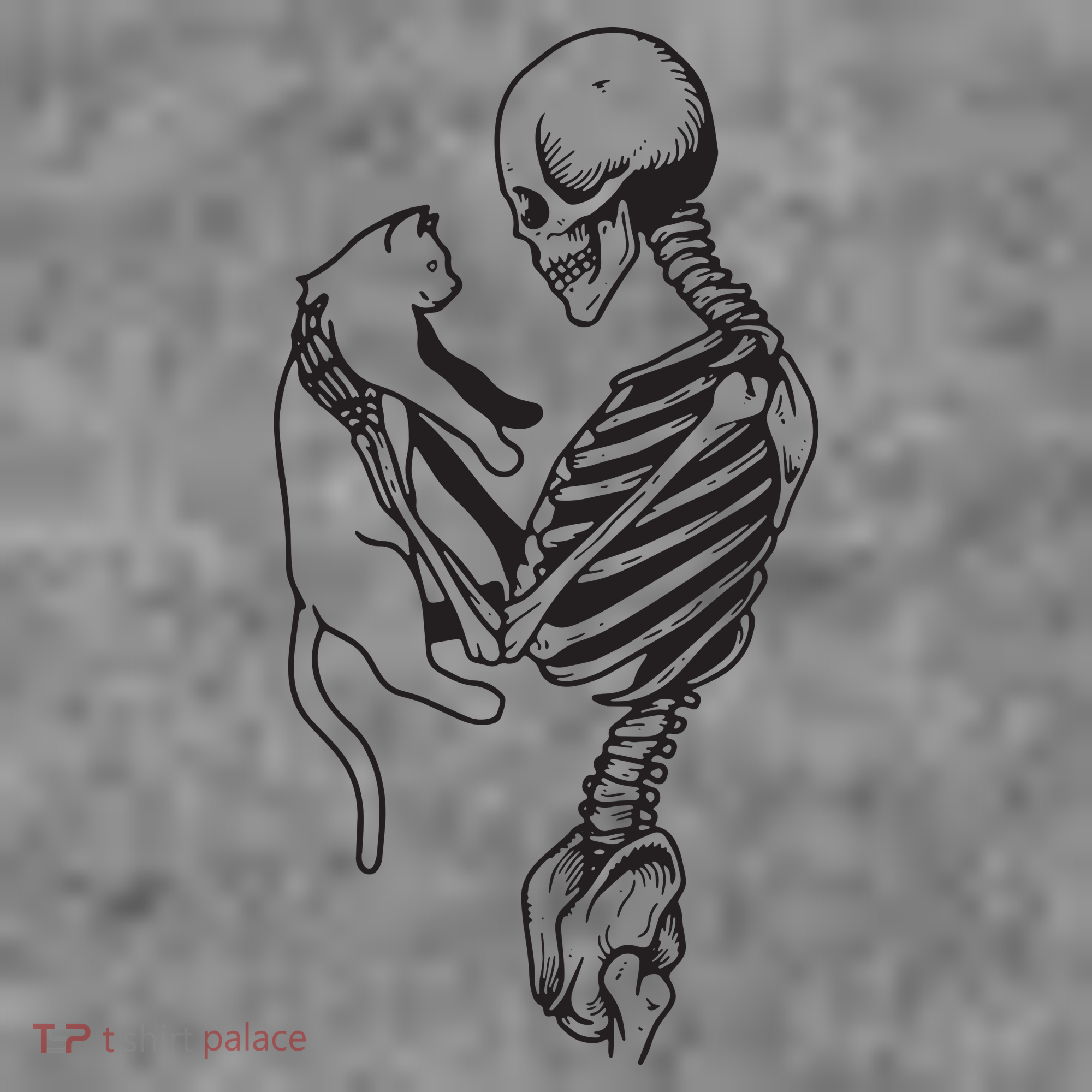 Funny Skeleton Holding A Cat, Cat Lover, Cat Mom, Halloween Toddler Hoodie