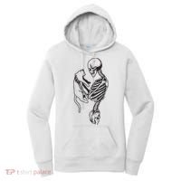 Funny Skeleton Holding A Cat, Cat Lover, Cat Mom, Halloween Women's Hoodie thumb 0