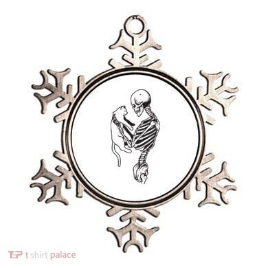 Funny Skeleton Holding A Cat, Cat Lover, Cat Mom, Halloween Ornament