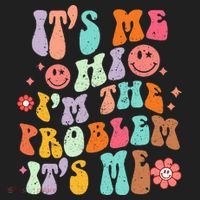 Funny Sarcasm Humor I'm A Problem Retro Groovy Women's Sweatshirt thumb 2