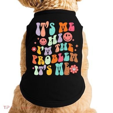 Funny Sarcasm Humor I'm A Problem Retro Groovy Doggie Tank