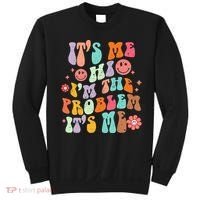 Funny Sarcasm Humor I'm A Problem Retro Groovy Sweatshirt thumb 0