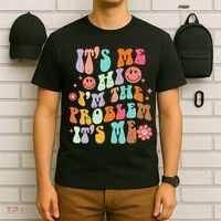 Funny Sarcasm Humor I'm A Problem Retro Groovy T-Shirt thumb 6