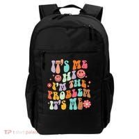 Funny Sarcasm Humor I'm A Problem Retro Groovy Backpack thumb 0