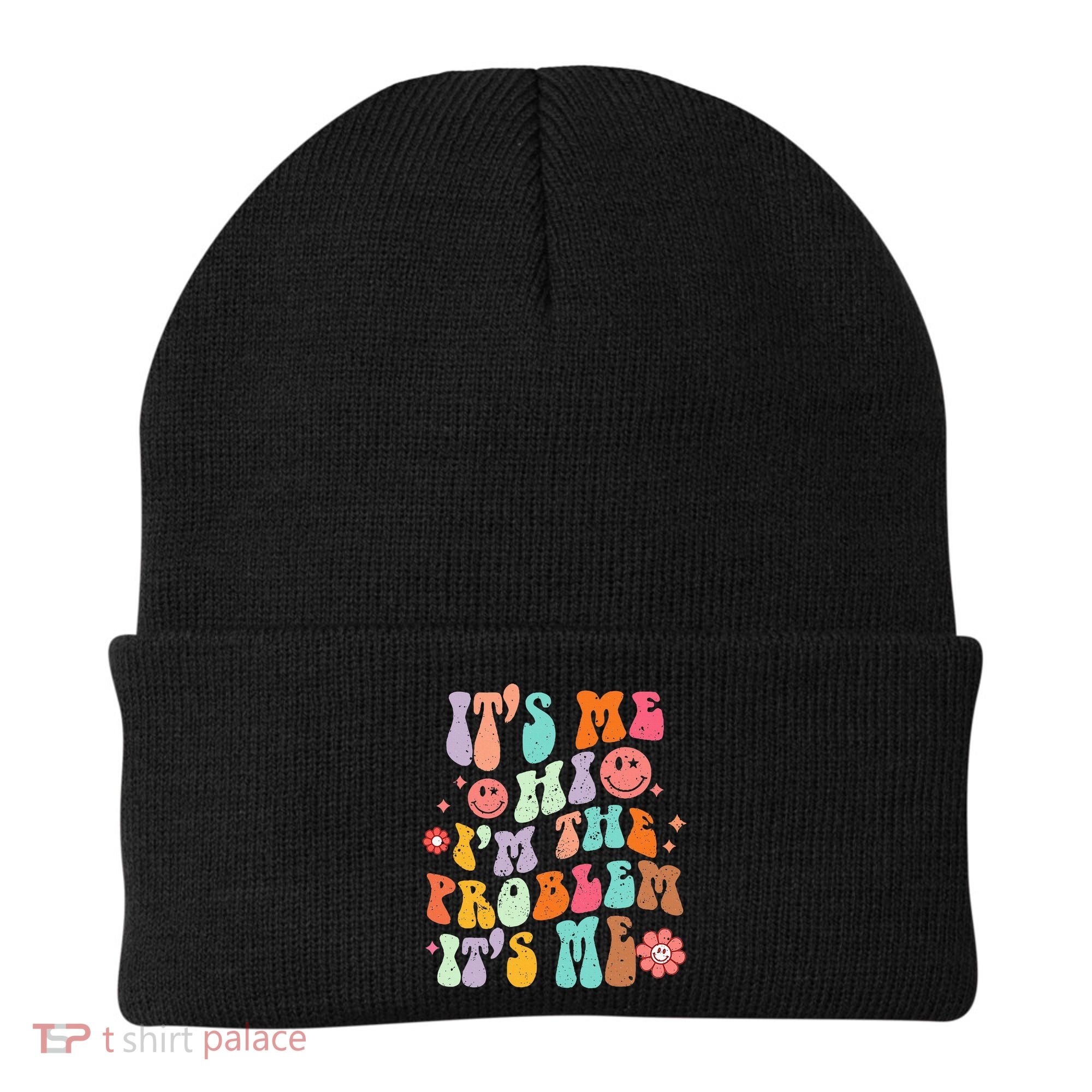 Funny Sarcasm Humor I'm A Problem Retro Groovy Beanie