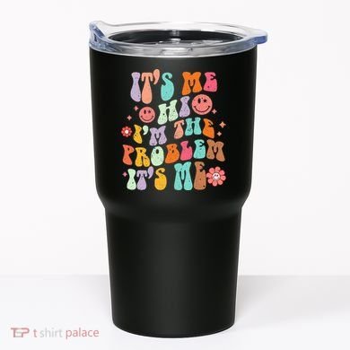 Funny Sarcasm Humor I'm A Problem Retro Groovy Tumbler