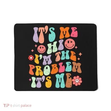 Funny Sarcasm Humor I'm A Problem Retro Groovy Mousepad