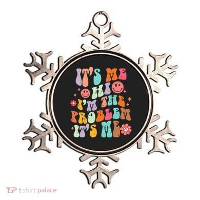 Funny Sarcasm Humor I'm A Problem Retro Groovy Ornament