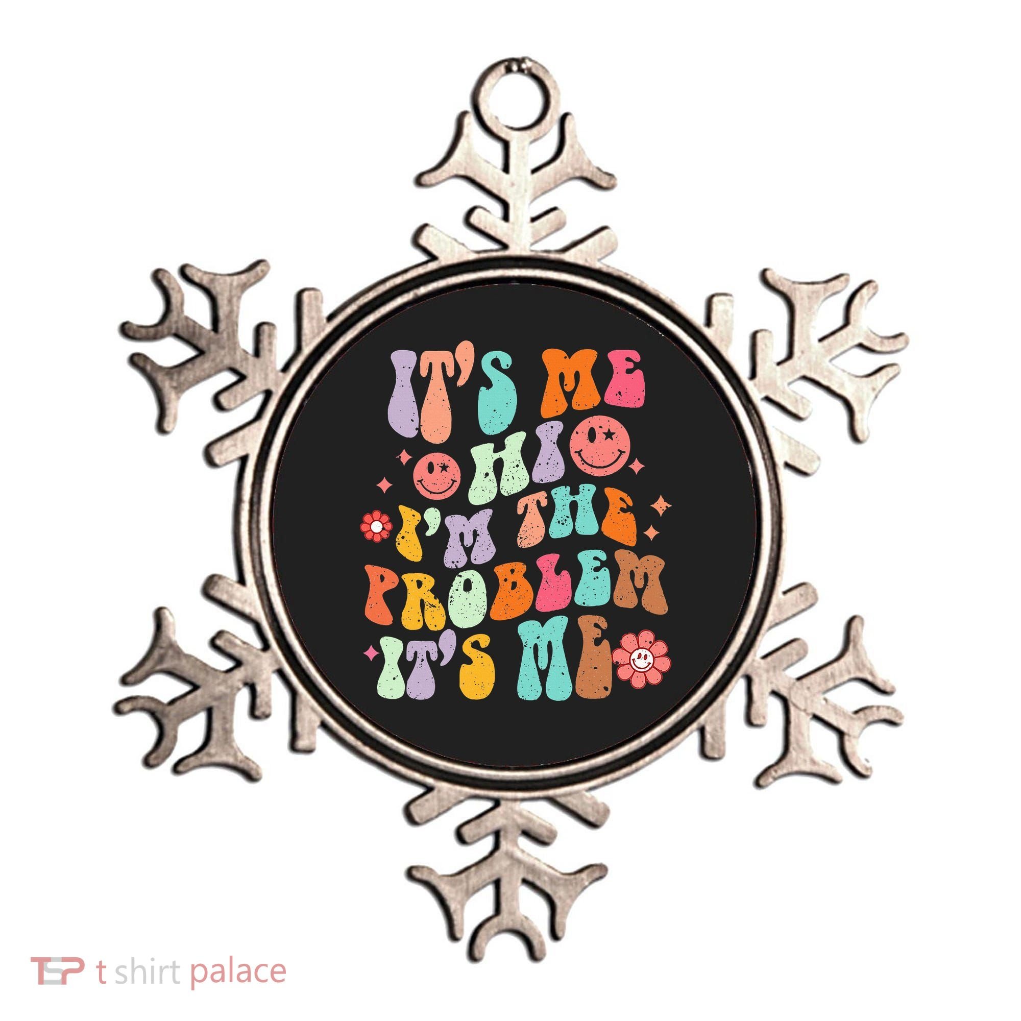 Funny Sarcasm Humor I'm A Problem Retro Groovy Ornament