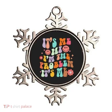 Funny Sarcasm Humor I'm A Problem Retro Groovy Ornament