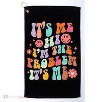 Funny Sarcasm Humor I'm A Problem Retro Groovy Golf Towel thumb 0