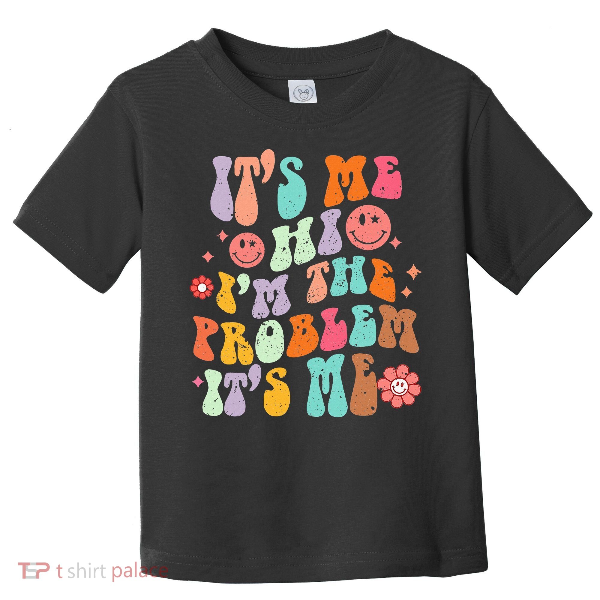 Funny Sarcasm Humor I'm A Problem Retro Groovy Toddler T-Shirt