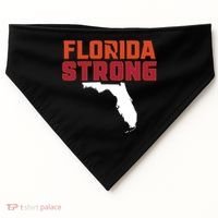 Florida Strong Hurricane Ian Support Florida USA-Made Doggie Bandana thumb 0