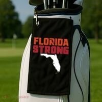 Florida Strong Hurricane Ian Support Florida Golf Towel thumb 2