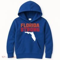 Florida Strong Hurricane Ian Support Florida Kids Hoodie thumb 0