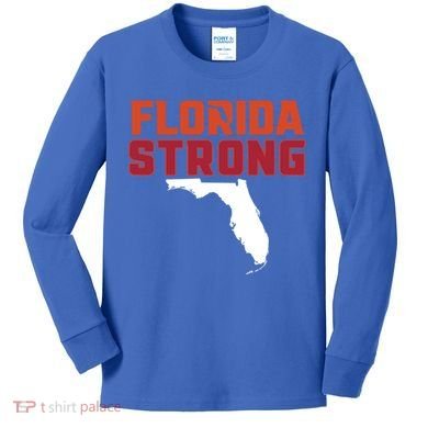 Florida Strong Hurricane Ian Support Florida Kids Long Sleeve Shirt