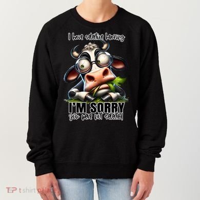 Funny Selective Hearing Sarcastic Cow Women's Sweatshirt