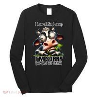 Funny Selective Hearing Sarcastic Cow Long Sleeve Shirt thumb 0