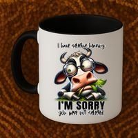 Funny Selective Hearing Sarcastic Cow Coffee Mug thumb 2