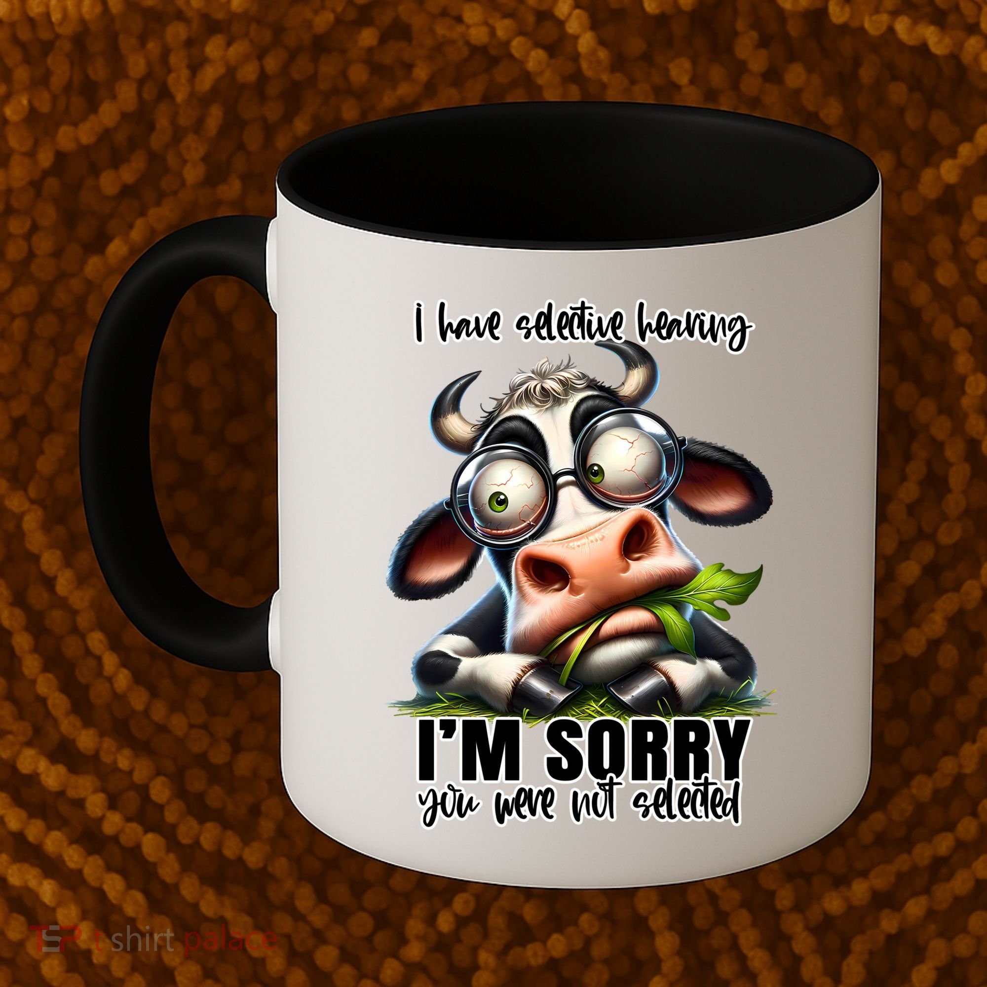 Funny Selective Hearing Sarcastic Cow Coffee Mug