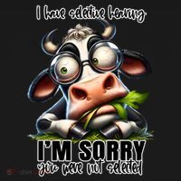 Funny Selective Hearing Sarcastic Cow Pajama Set thumb 2