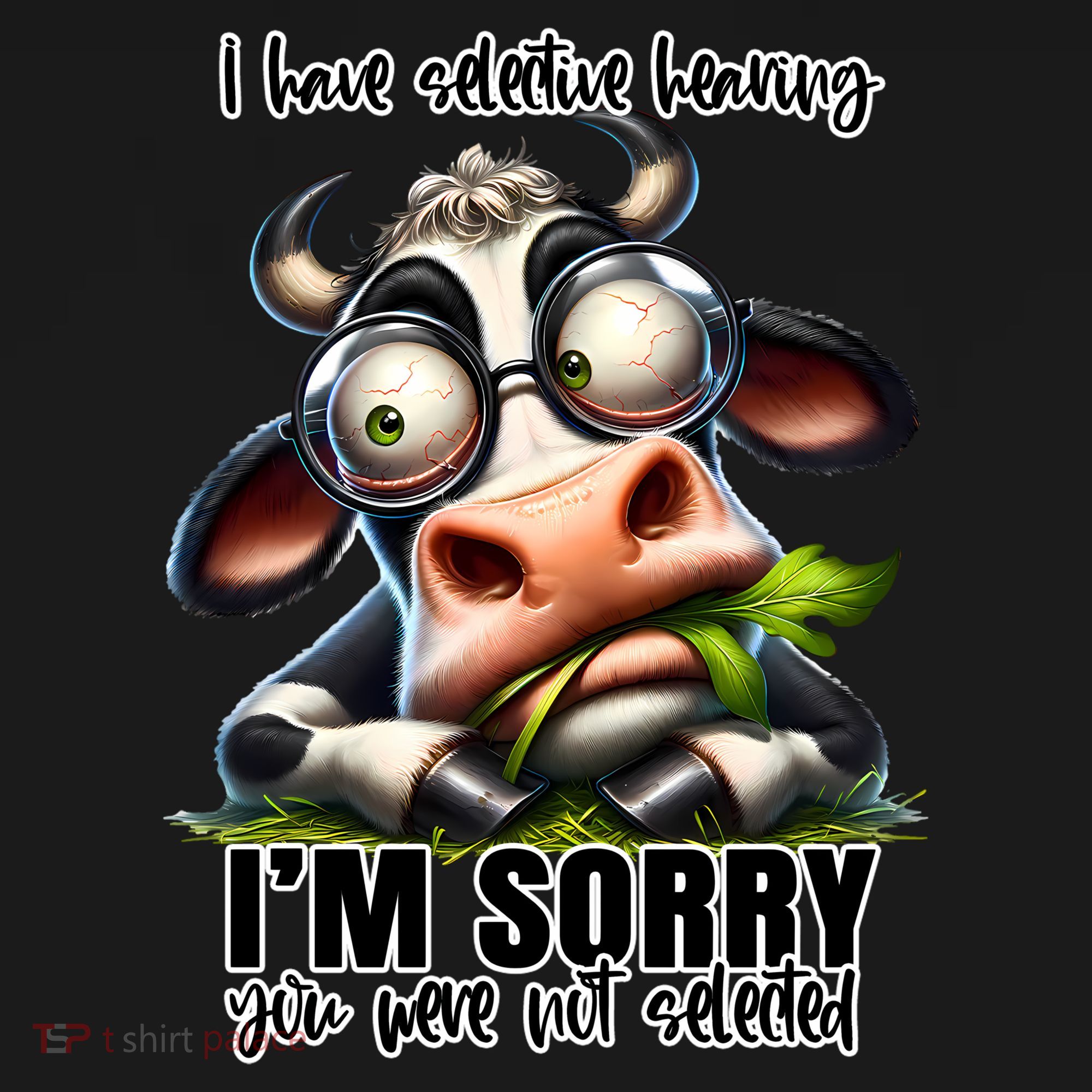 Funny Selective Hearing Sarcastic Cow Ornament